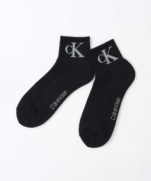 Calvin Klein(カルバン・クライン)の「【3足セット】Calvin Klein メンズ レディース 抗菌防臭 足底パイル ビッグロゴ ショートソックス 92572506(ソックス/靴下・レディース・ブラック/その他1・L/M/S)」の4枚目の写真