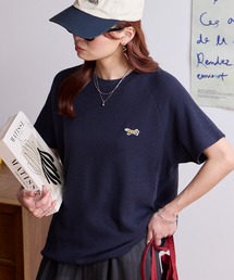PENNEYS（ぺニーズ）の「PENNEYS/ペニーズ 別注 THE FOX ワンポイント刺繍  ラグランスリーブ ワッフル半袖Tシャツ（Tシャツ/カットソー）」