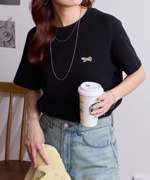 PENNEYS（ぺニーズ）の「PENNEYS/ペニーズ 別注 THE FOX ワンポイント刺繍  ラグランスリーブ ワッフル半袖Tシャツ（Tシャツ/カットソー）」