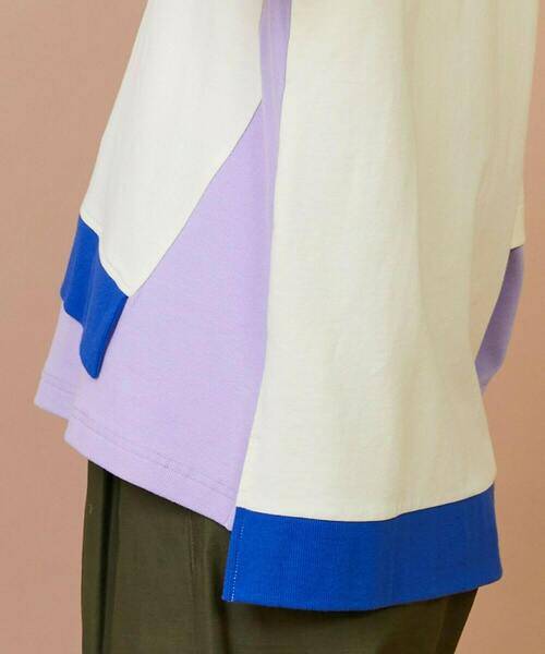 FRAPBOIS（フラボア）の「レイヤーリブ カットソー（Tシャツ/カットソー・レディース・ネイビー/アイボリー・1/2）」の7枚目の写真