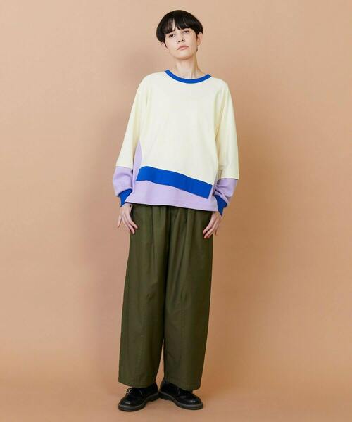 FRAPBOIS（フラボア）の「レイヤーリブ カットソー（Tシャツ/カットソー・レディース・ネイビー/アイボリー・1/2）」の8枚目の写真