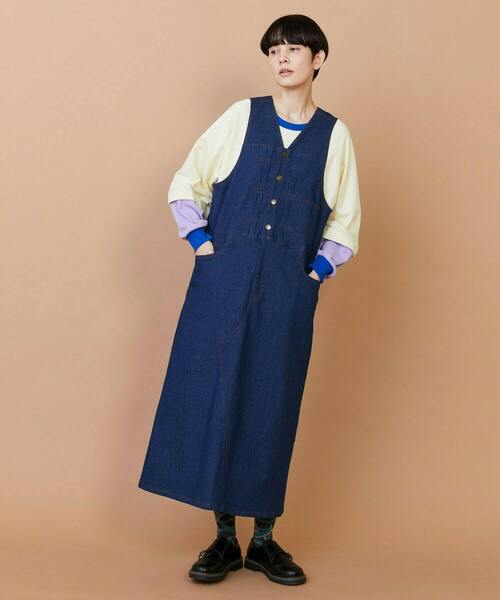 FRAPBOIS（フラボア）の「レイヤーリブ カットソー（Tシャツ/カットソー・レディース・ネイビー/アイボリー・1/2）」の11枚目の写真