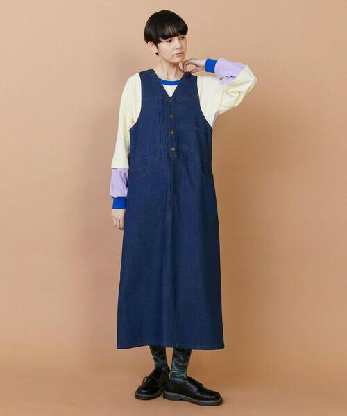 FRAPBOIS（フラボア）の「レイヤーリブ カットソー（Tシャツ/カットソー・レディース・ネイビー/アイボリー・1/2）」の12枚目の写真