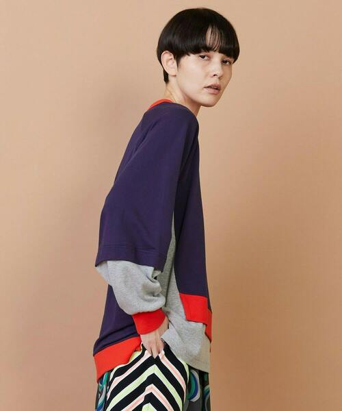 FRAPBOIS（フラボア）の「レイヤーリブ カットソー（Tシャツ/カットソー・レディース・ネイビー/アイボリー・1/2）」の16枚目の写真