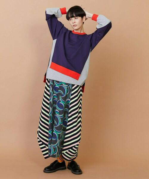 FRAPBOIS（フラボア）の「レイヤーリブ カットソー（Tシャツ/カットソー・レディース・ネイビー/アイボリー・1/2）」の18枚目の写真