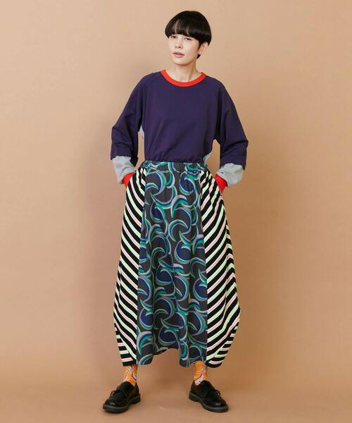 FRAPBOIS（フラボア）の「レイヤーリブ カットソー（Tシャツ/カットソー・レディース・ネイビー/アイボリー・1/2）」の20枚目の写真