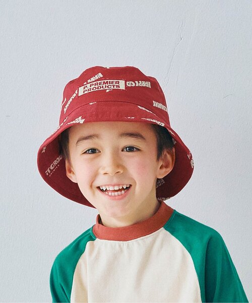 p.premier（ピードットプルミエ）の「総柄ハット（ハット・キッズ・ブルー/レッド/グリーン/キャメル・56/54/52/50）」の4枚目の写真