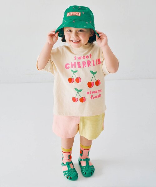 p.premier（ピードットプルミエ）の「総柄ハット（ハット・キッズ・ブルー/レッド/グリーン/キャメル・56/54/52/50）」の7枚目の写真