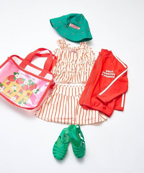 p.premier（ピードットプルミエ）の「総柄ハット（ハット・キッズ・ブルー/レッド/グリーン/キャメル・56/54/52/50）」の10枚目の写真