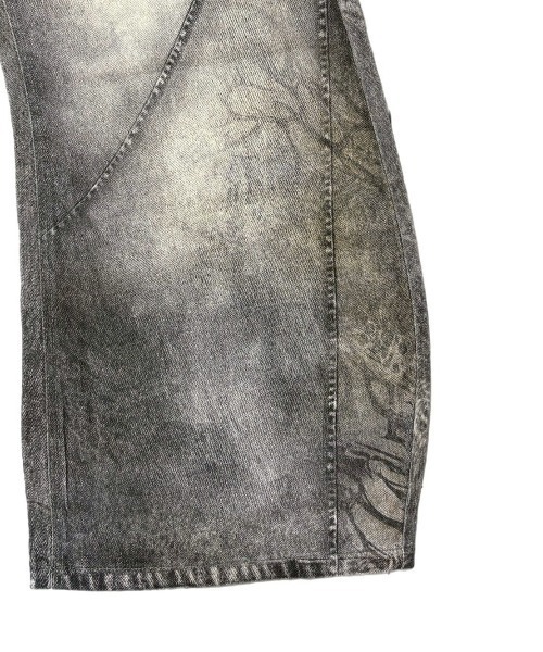 Never mind the XU（ネバーマインドザエックスユー）の「【Never mind the XU】3D print curve denim pants / 【ネバーマインド ザ エックスユー】3Dプリントカーブデニムパンツ（デニムパンツ・メンズ・ブラック・L）」の16枚目の写真