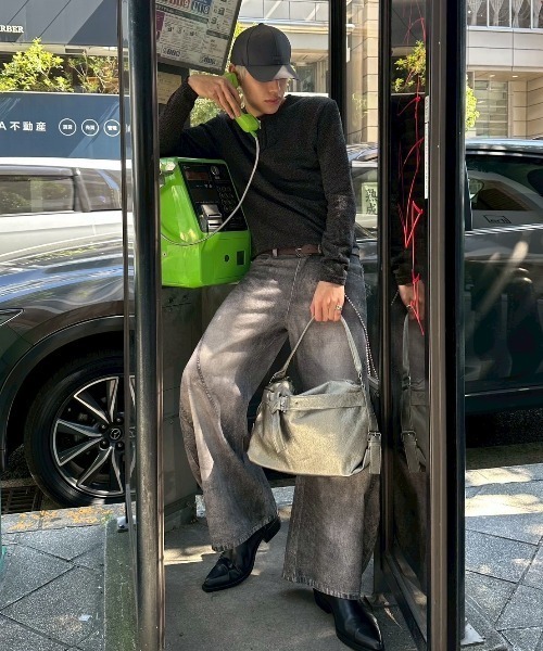 Never mind the XU（ネバーマインドザエックスユー）の「【Never mind the XU】3D print curve denim pants / 【ネバーマインド ザ エックスユー】3Dプリントカーブデニムパンツ（デニムパンツ・メンズ・ブラック・L）」の4枚目の写真