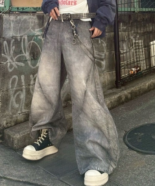 Never mind the XU(ネバーマインドザエックスユー)の「【Never mind the XU】3D print curve denim pants / 【ネバーマインド ザ エックスユー】3Dプリントカーブデニムパンツ(デニムパンツ・メンズ・ブラック・L)」の15枚目の写真