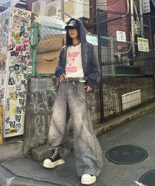 Never mind the XU(ネバーマインドザエックスユー)の「【Never mind the XU】3D print curve denim pants / 【ネバーマインド ザ エックスユー】3Dプリントカーブデニムパンツ(デニムパンツ・メンズ・ブラック・L)」の13枚目の写真