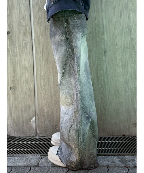 Never mind the XU(ネバーマインドザエックスユー)の「【Never mind the XU】3D print curve denim pants / 【ネバーマインド ザ エックスユー】3Dプリントカーブデニムパンツ(デニムパンツ・メンズ・ブラック・L)」の17枚目の写真