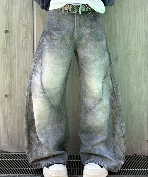 Never mind the XU(ネバーマインドザエックスユー)の「【Never mind the XU】3D print curve denim pants / 【ネバーマインド ザ エックスユー】3Dプリントカーブデニムパンツ(デニムパンツ・メンズ・ブラック・L)」の16枚目の写真