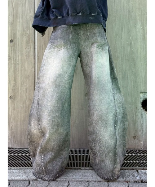 Never mind the XU(ネバーマインドザエックスユー)の「【Never mind the XU】3D print curve denim pants / 【ネバーマインド ザ エックスユー】3Dプリントカーブデニムパンツ(デニムパンツ・メンズ・ブラック・L)」の18枚目の写真