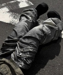 Never mind the XU（ネバーマインドザエックスユー）の「【Never mind the XU】3D print curve denim pants / 【ネバーマインド ザ エックスユー】3Dプリントカーブデニムパンツ（デニムパンツ）」