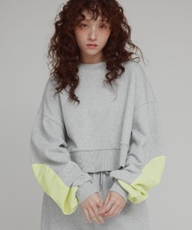 W:Huku | アームパッチ スウェット プルオーバー / Arm Patch Sweatshirt Pullover(スウェット)