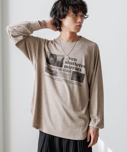 PBLIM(ページボーイリム)の「《UNISEX》シアーフォトリブトップス(Tシャツ/カットソー・レディース・グレー/ベージュ・FREE)」の2枚目の写真