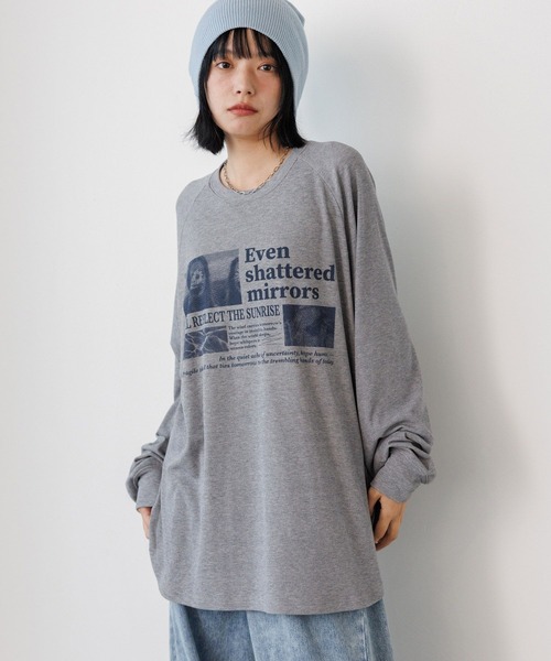 PBLIM(ページボーイリム)の「《UNISEX》シアーフォトリブトップス(Tシャツ/カットソー・レディース・グレー/ベージュ・FREE)」の8枚目の写真