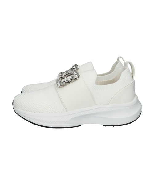 Bridget Birkin(ブリジットバーキン)の「【Bridget Birkin】ビジューバックルニットスニーカー(565013)(スニーカー・レディース・ホワイト/ライトグレー/ブラック・S/LL/M/L)」の12枚目の写真