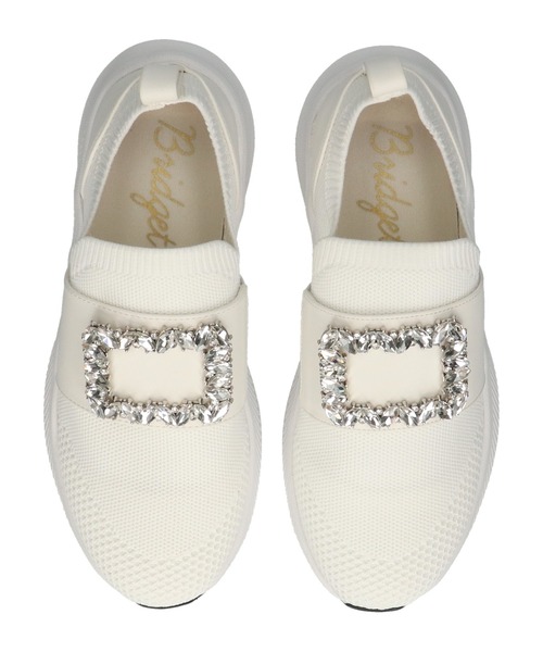 Bridget Birkin(ブリジットバーキン)の「【Bridget Birkin】ビジューバックルニットスニーカー(565013)(スニーカー・レディース・ホワイト/ライトグレー/ブラック・S/LL/M/L)」の15枚目の写真