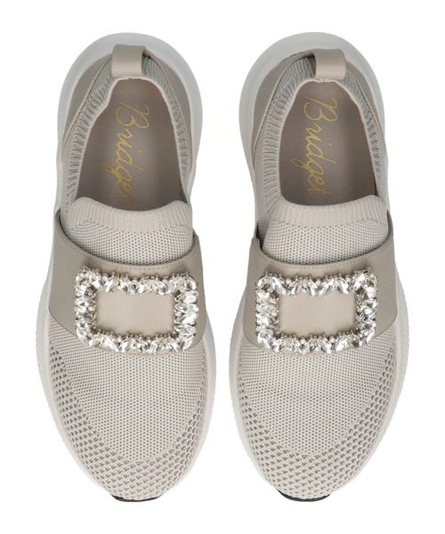 Bridget Birkin(ブリジットバーキン)の「【Bridget Birkin】ビジューバックルニットスニーカー(565013)(スニーカー・レディース・ホワイト/ライトグレー/ブラック・S/LL/M/L)」の19枚目の写真
