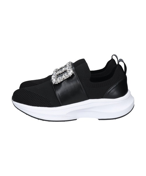 Bridget Birkin(ブリジットバーキン)の「【Bridget Birkin】ビジューバックルニットスニーカー(565013)(スニーカー・レディース・ホワイト/ライトグレー/ブラック・S/LL/M/L)」の21枚目の写真