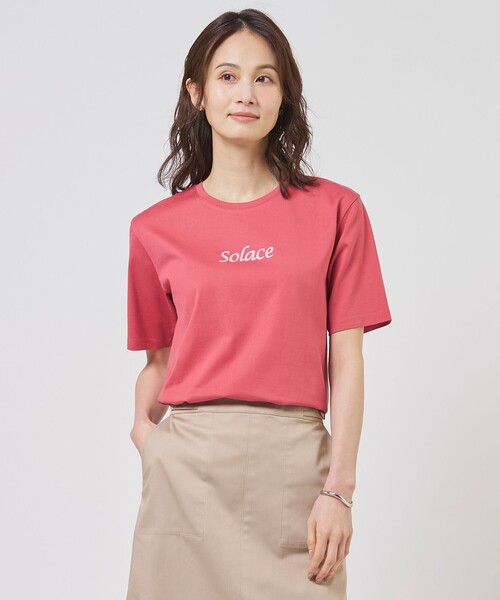 J.PRESS Ladies(J.プレス レディス)の「刺繍ロゴ Tシャツ(Tシャツ/カットソー・レディース・ベージュ系/ホワイト系/サックスブルー系/ダークブラウン系/レッド系・SMALL)」の5枚目の写真