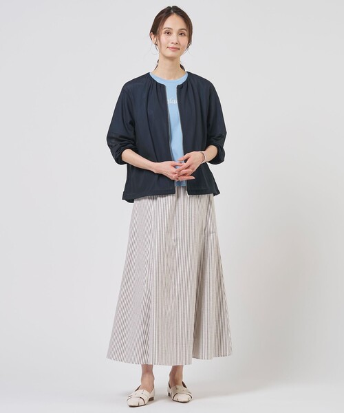 J.PRESS Ladies(J.プレス レディス)の「刺繍ロゴ Tシャツ(Tシャツ/カットソー・レディース・ベージュ系/ホワイト系/サックスブルー系/ダークブラウン系/レッド系・SMALL)」の13枚目の写真