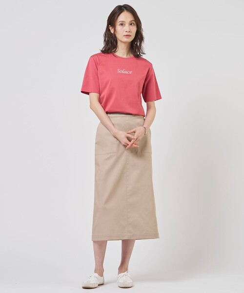 J.PRESS Ladies(J.プレス レディス)の「刺繍ロゴ Tシャツ(Tシャツ/カットソー・レディース・ベージュ系/ホワイト系/サックスブルー系/ダークブラウン系/レッド系・SMALL)」の18枚目の写真