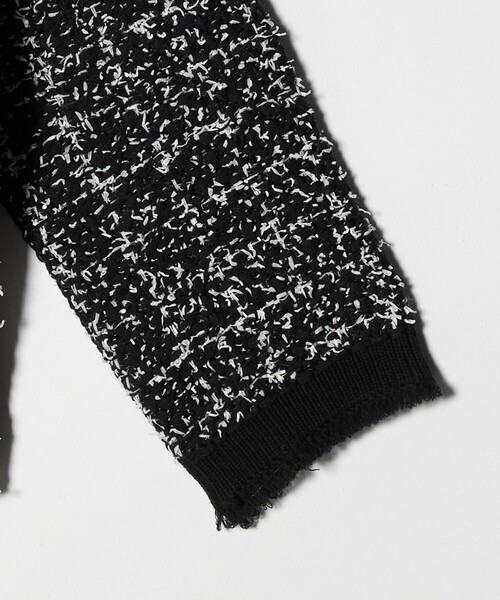 Marilyn Moon（マリリンムーン）の「＜Marilyn Moon＞ツイードライク ニット ジャケット（ニット/セーター・レディース・ホワイト/ブラック・FREE）」の5枚目の写真