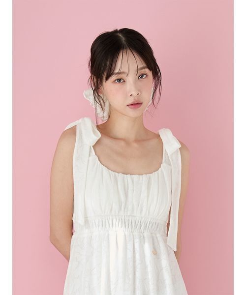 gelato pique（ジェラートピケ）の「さくらレーシージャガードシュシュ