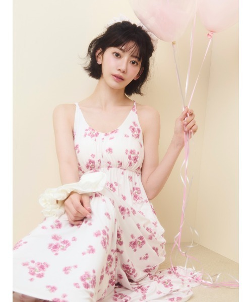 さくらレーシージャガードシュシュ（その他ルームウェア）｜gelato
