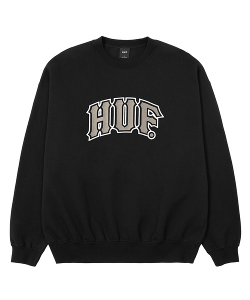 HUF（ハフ）の「CLASSIC ARCH CREW（スウェット・メンズ・ブラック/アッシュグレー・S/M/L/XL/XXL）」の3枚目の写真
