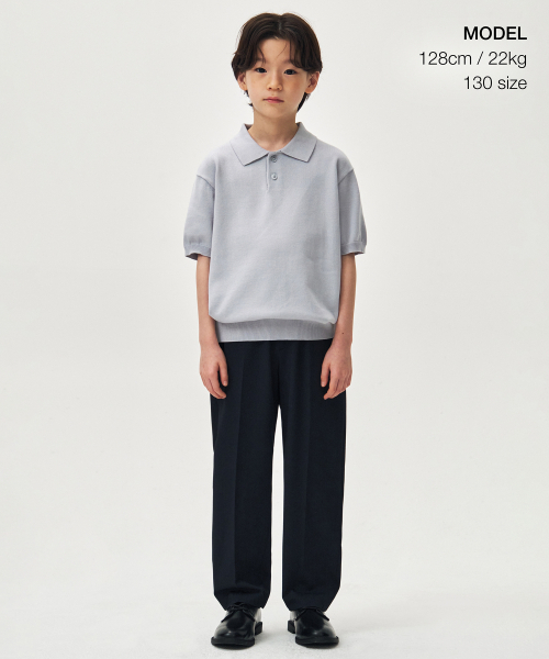 MUSINSA STANDARD KIDS（ムシンサスタンダードキッズ）の「テーパードスラックス [ネイビー]（その他パンツ・レディース・その他・110/120/130/140/150/160）」の2枚目の写真