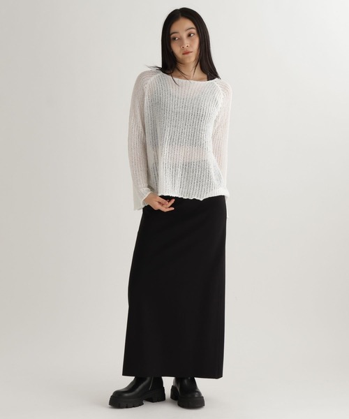 studio CLIP（スタディオクリップ）の「【daily CLIP】MIXチリチリラグランプルオーバー（ニット/セーター・レディース・イエロー/オフホワイト/ブラック・FREE）」の6枚目の写真