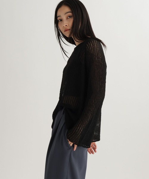 studio CLIP（スタディオクリップ）の「【daily CLIP】MIXチリチリラグランプルオーバー（ニット/セーター・レディース・イエロー/オフホワイト/ブラック・FREE）」の10枚目の写真