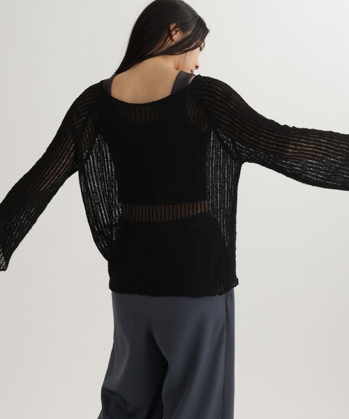 studio CLIP（スタディオクリップ）の「【daily CLIP】MIXチリチリラグランプルオーバー（ニット/セーター・レディース・イエロー/オフホワイト/ブラック・FREE）」の11枚目の写真