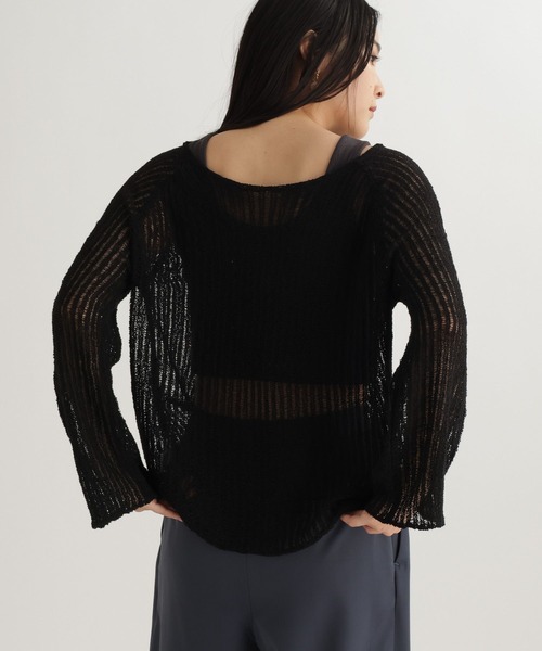 studio CLIP（スタディオクリップ）の「【daily CLIP】MIXチリチリラグランプルオーバー（ニット/セーター・レディース・イエロー/オフホワイト/ブラック・FREE）」の12枚目の写真