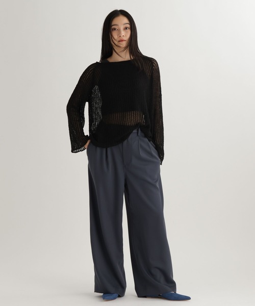 studio CLIP（スタディオクリップ）の「【daily CLIP】MIXチリチリラグランプルオーバー（ニット/セーター・レディース・イエロー/オフホワイト/ブラック・FREE）」の13枚目の写真