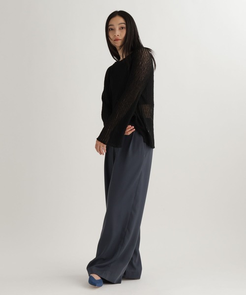 studio CLIP（スタディオクリップ）の「【daily CLIP】MIXチリチリラグランプルオーバー（ニット/セーター・レディース・イエロー/オフホワイト/ブラック・FREE）」の14枚目の写真