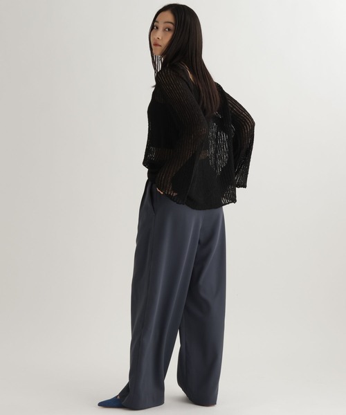 studio CLIP（スタディオクリップ）の「【daily CLIP】MIXチリチリラグランプルオーバー（ニット/セーター・レディース・イエロー/オフホワイト/ブラック・FREE）」の15枚目の写真