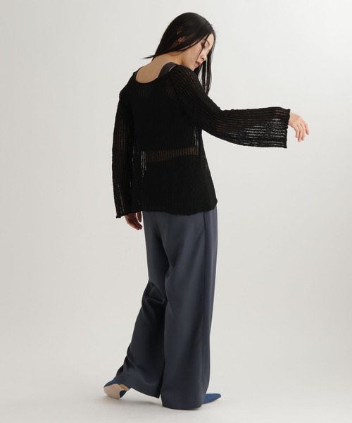 studio CLIP（スタディオクリップ）の「【daily CLIP】MIXチリチリラグランプルオーバー（ニット/セーター・レディース・イエロー/オフホワイト/ブラック・FREE）」の16枚目の写真