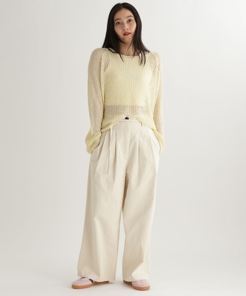 studio CLIP（スタディオクリップ）の「【daily CLIP】MIXチリチリラグランプルオーバー（ニット/セーター・レディース・イエロー/オフホワイト/ブラック・FREE）」の22枚目の写真