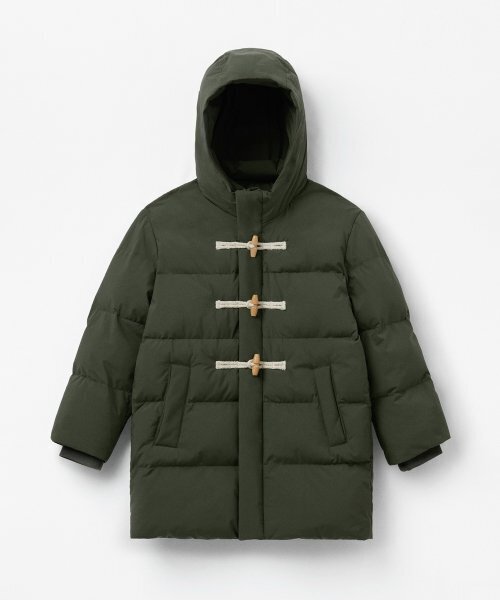 MUSINSA STANDARD KIDS（ムシンサスタンダードキッズ）の「フードパーカーダッフルダウンジャケット [カーキ]（ブルゾン・レディース・その他・100/110/120/130/140/150）」の2枚目の写真