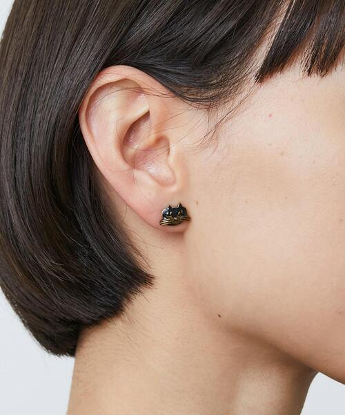 アーティストコラボ】LOISIR×TORANEKOBONBON CATピアス（ピアス（両耳