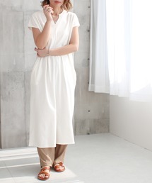 《Social GIRL》スリットキーネックTシャツワンピース