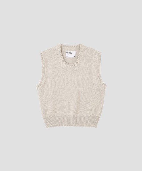 MHL.（エムエイチエル）の「BELGIAN LINEN COTTON（ニット/セーター・レディース・ブルー/ナチュラル・2）」の5枚目の写真