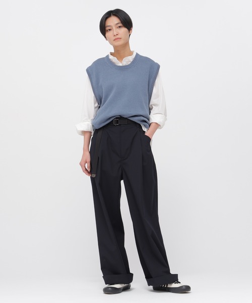 MHL.（エムエイチエル）の「BELGIAN LINEN COTTON（ニット/セーター・レディース・ブルー/ナチュラル・2）」の7枚目の写真